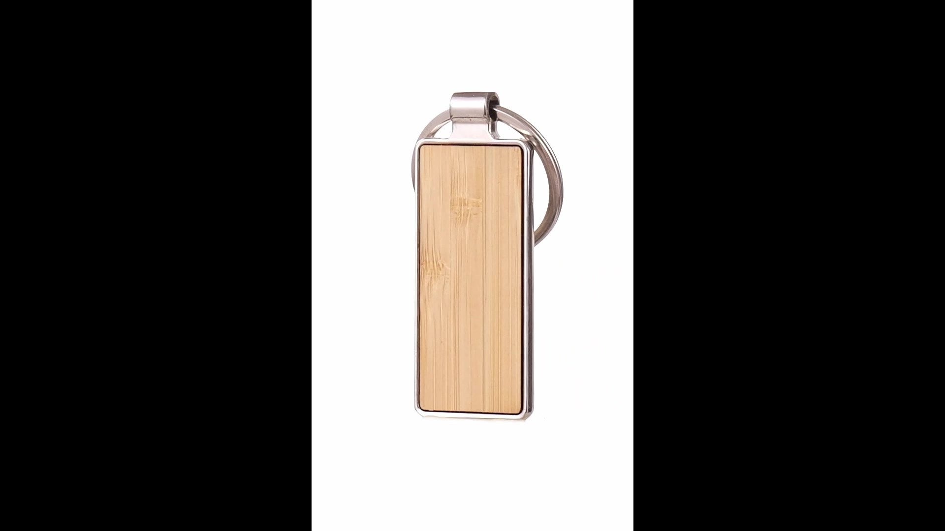 Breloc gravabil dreptunghi 5x3 lemn+metal KO1147S1981 - Green Print