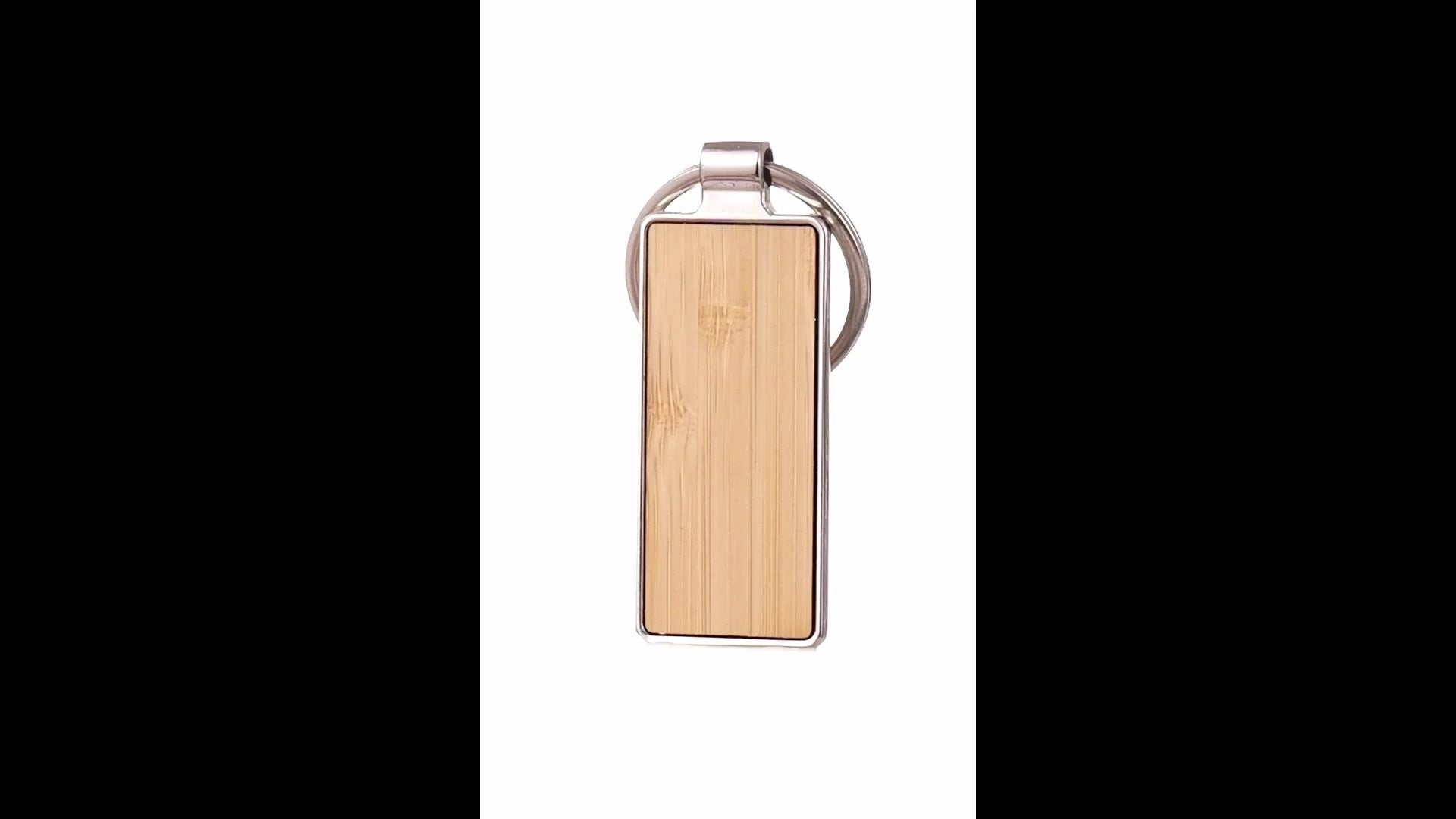 Breloc gravabil dreptunghi 5x3 lemn+metal KO1147S1981 - Green Print