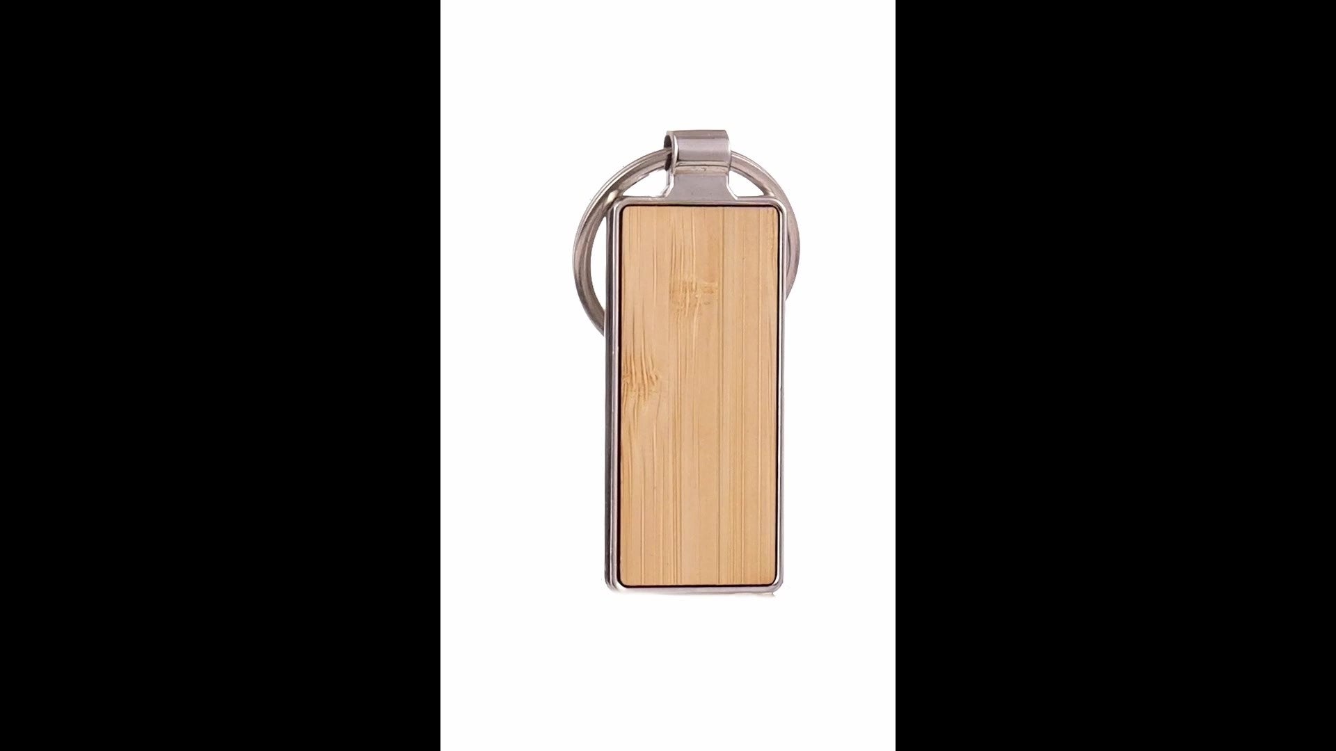 Breloc gravabil dreptunghi 5x3 lemn+metal KO1147S1981 - Green Print