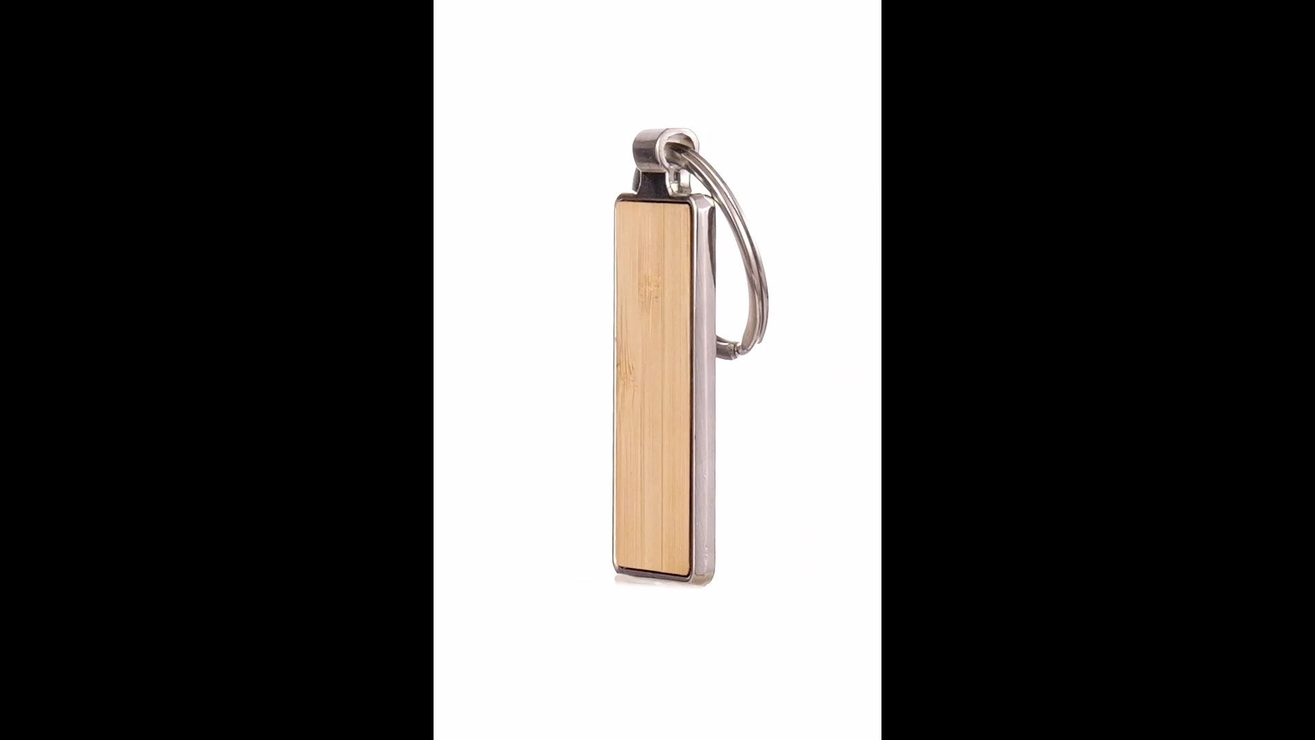 Breloc gravabil dreptunghi 5x3 lemn+metal KO1147S1981 - Green Print