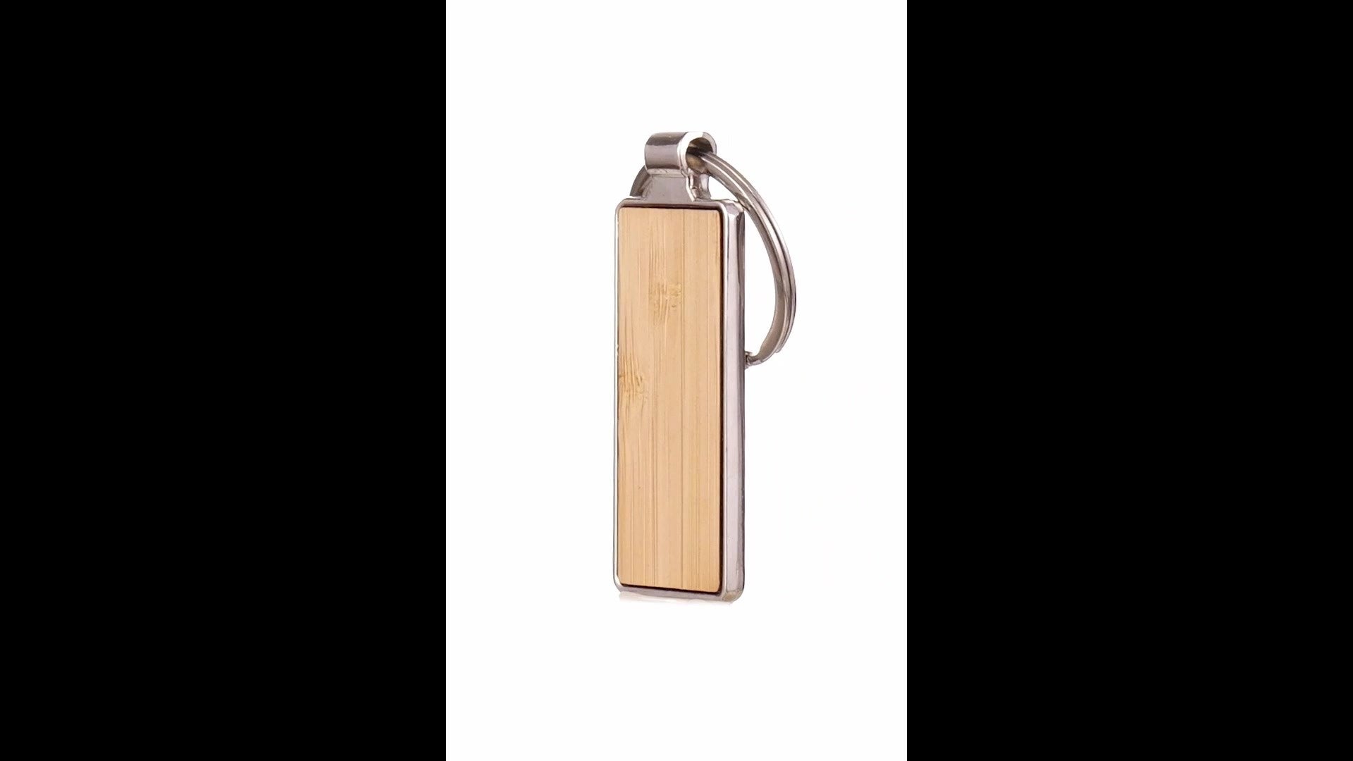 Breloc gravabil dreptunghi 5x3 lemn+metal KO1147S1981 - Green Print