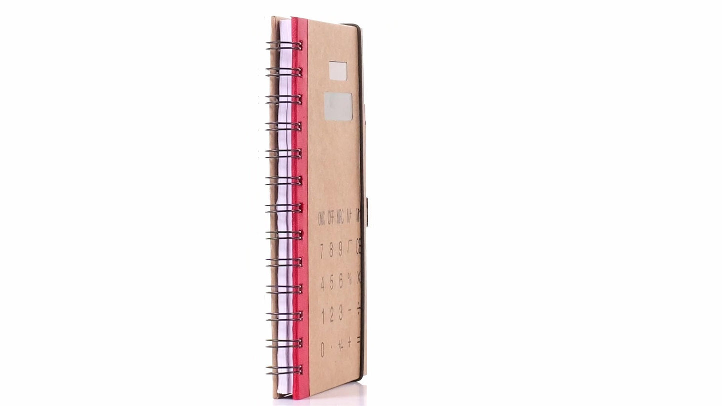 Notebook with calculator and pen 13x18