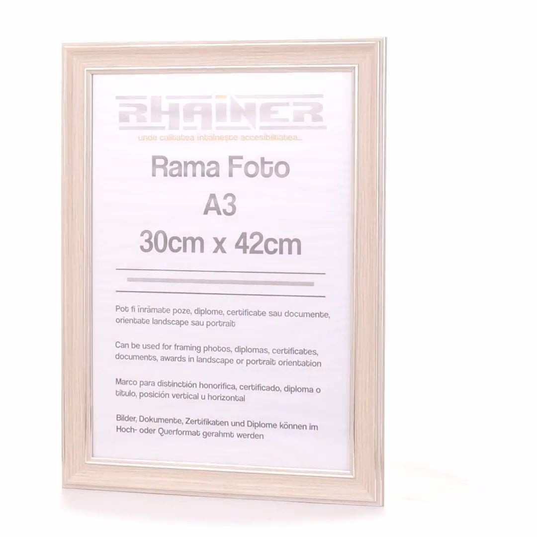 Rama foto Malaga crem+argintiu A3