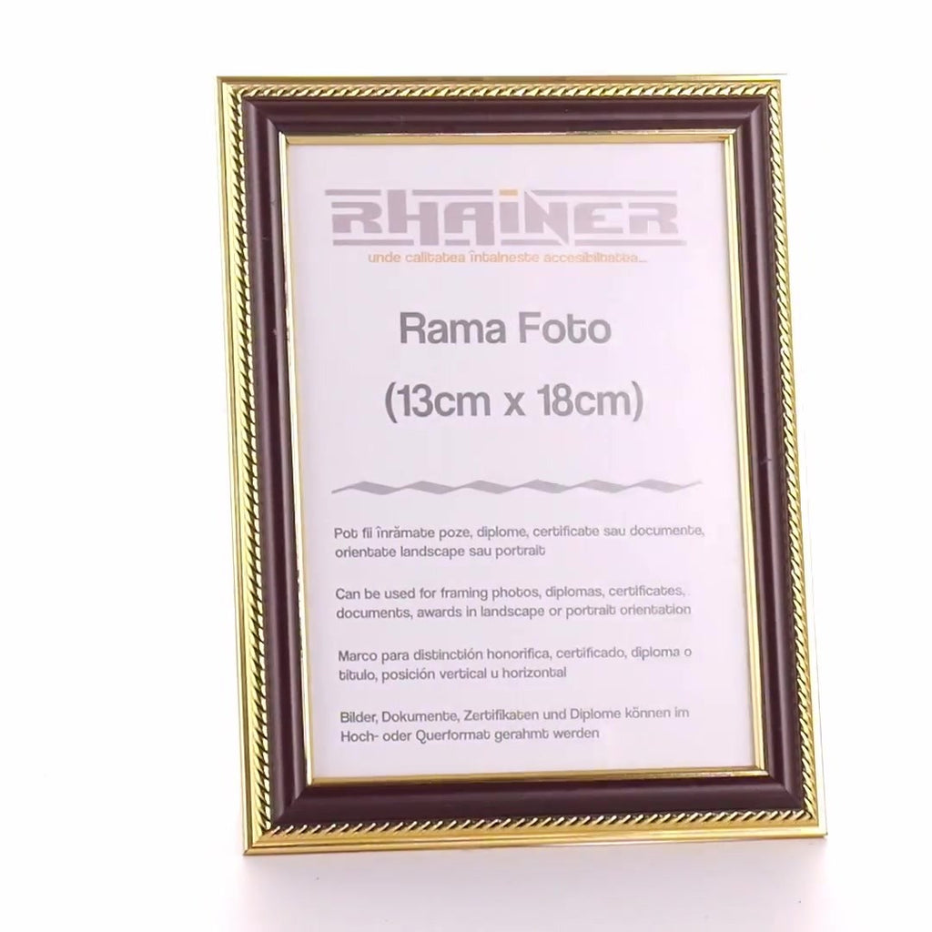 Athos brown+gold photo frame 13x18