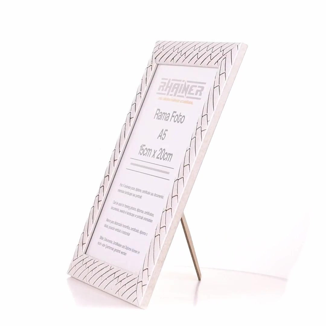 Barrio white+rose gold photo frame A5