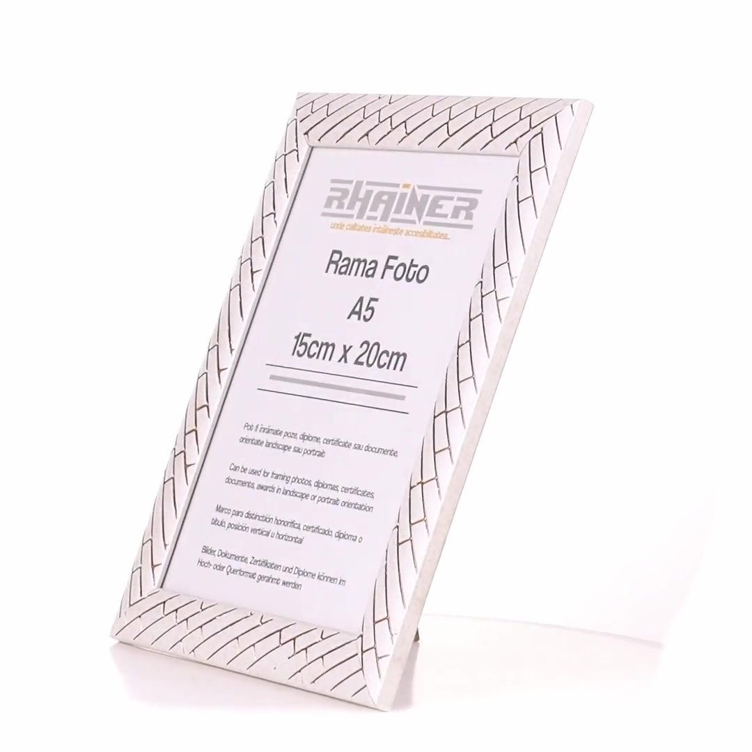 Barrio white+rose gold photo frame A5