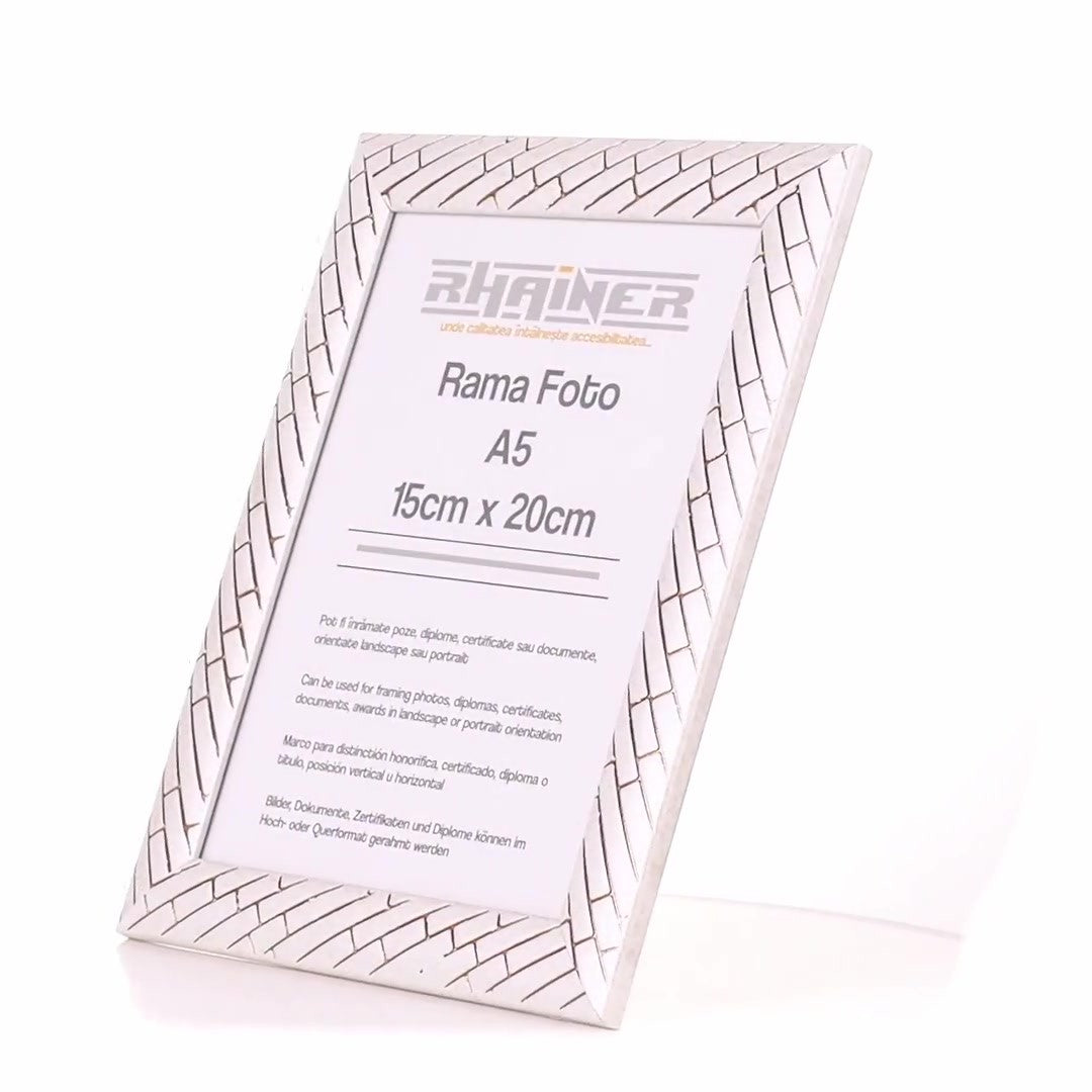 Barrio white+rose gold photo frame A5