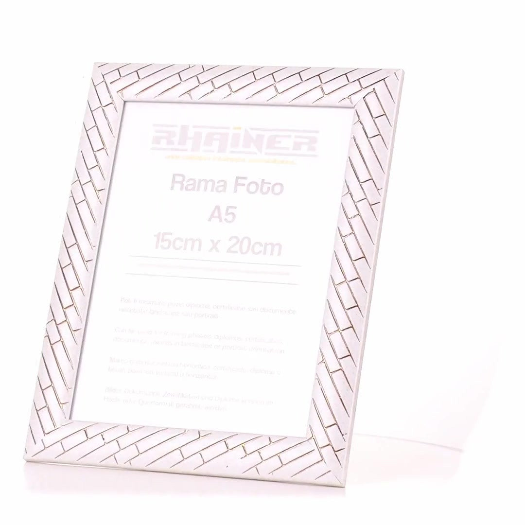 Barrio white+rose gold photo frame A5