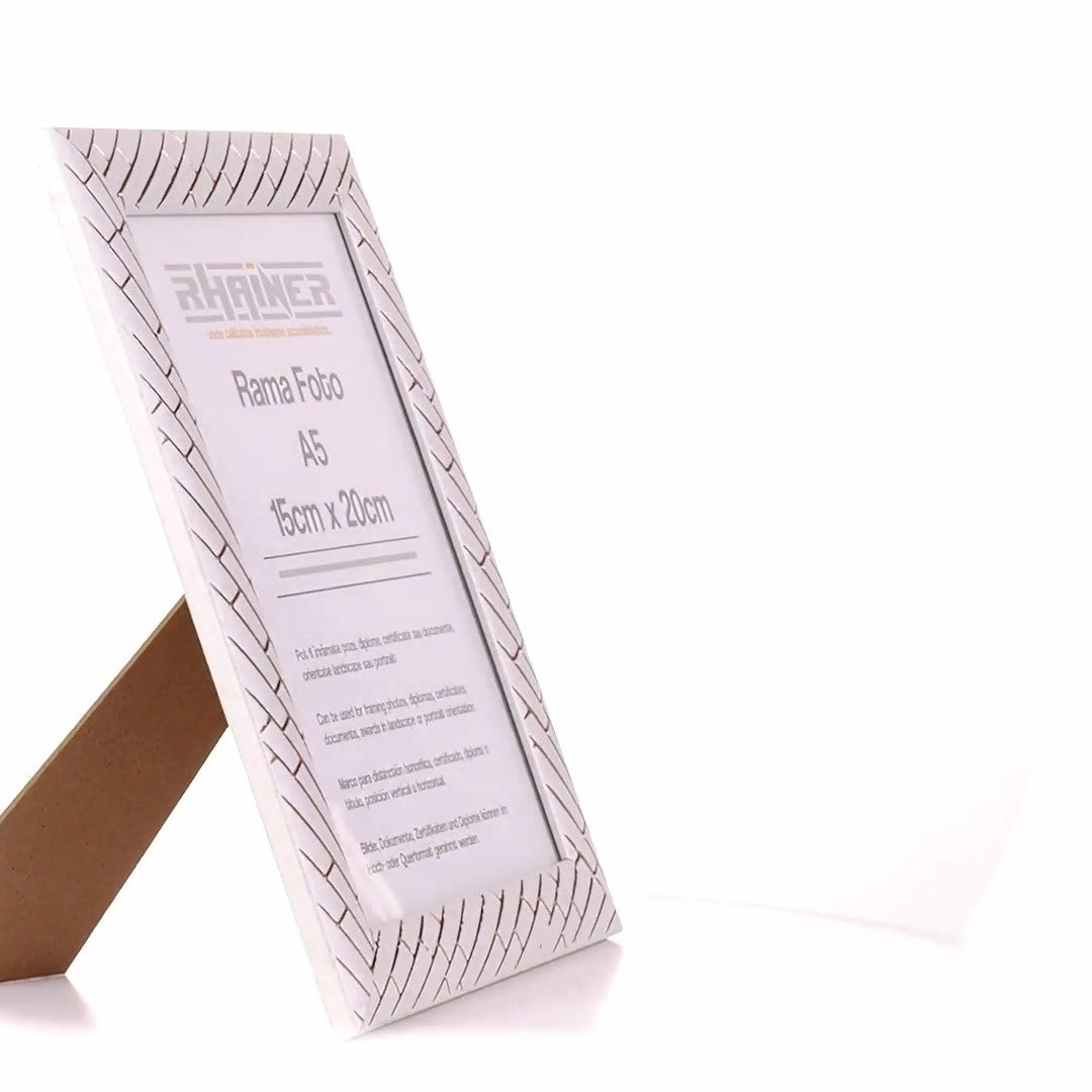 Barrio white+rose gold photo frame A5