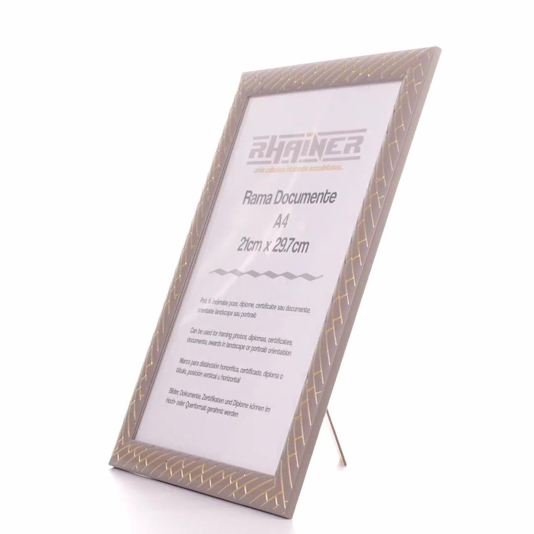 Barrio gray+gold photo frame A4