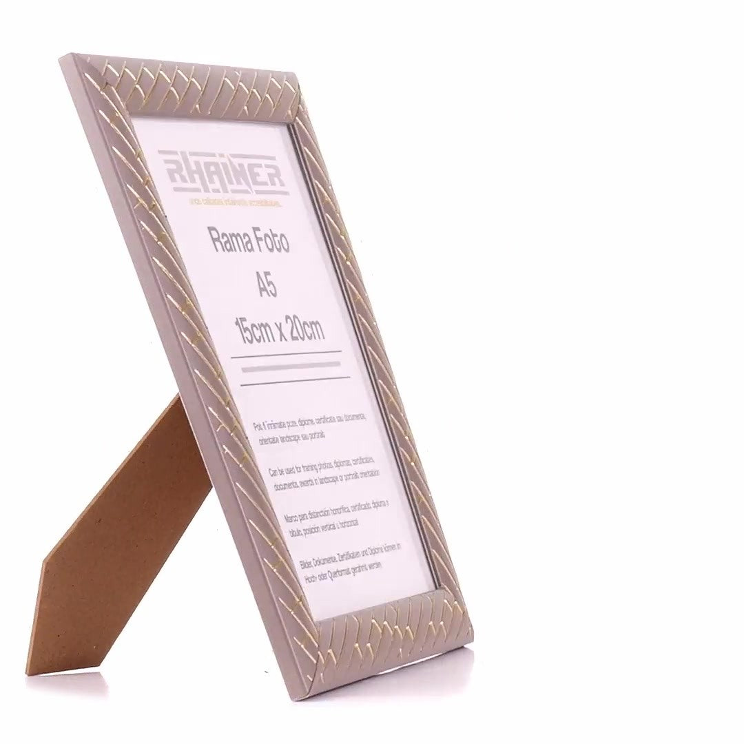Barrio gray+gold photo frame A5