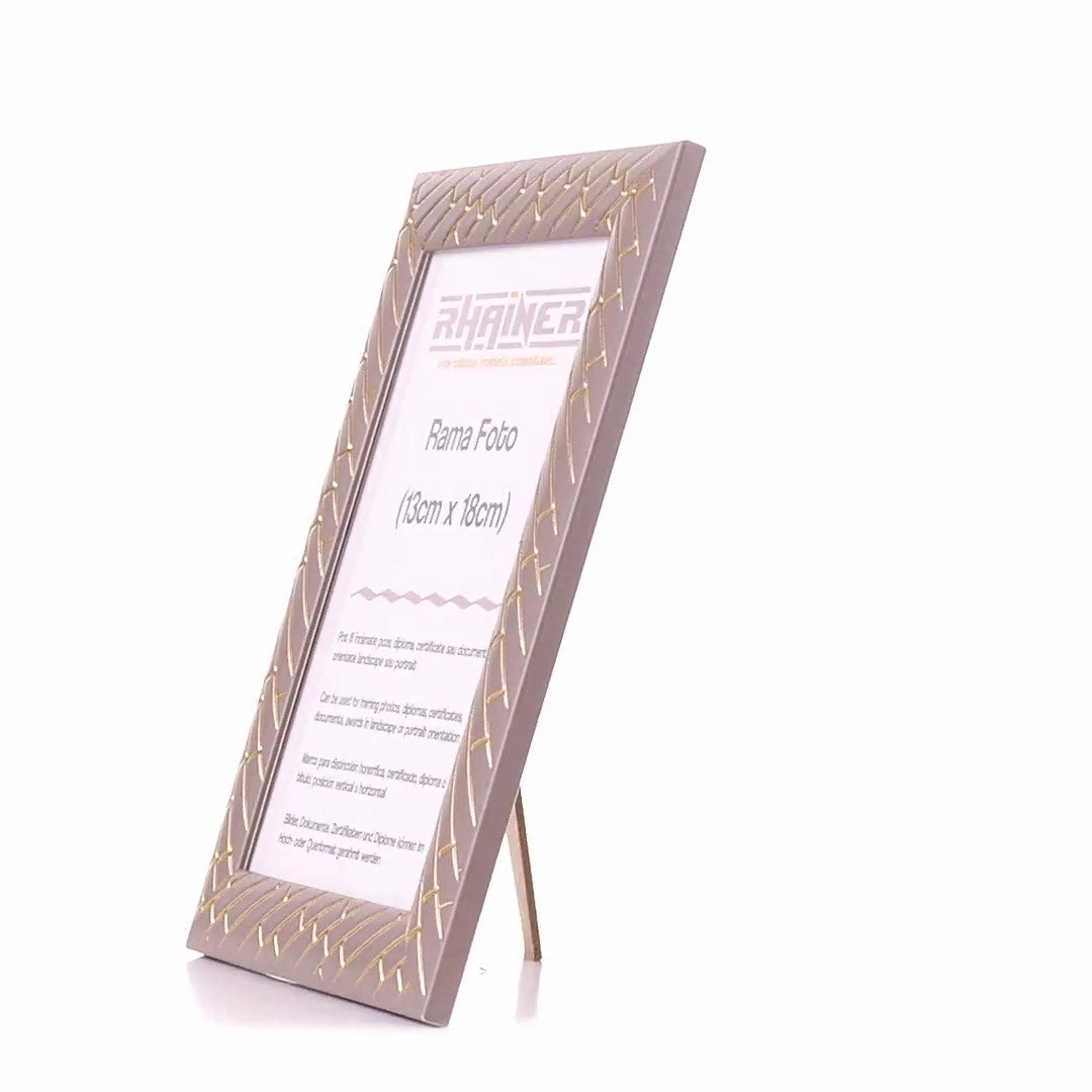 Barrio gray+gold photo frame 13x18