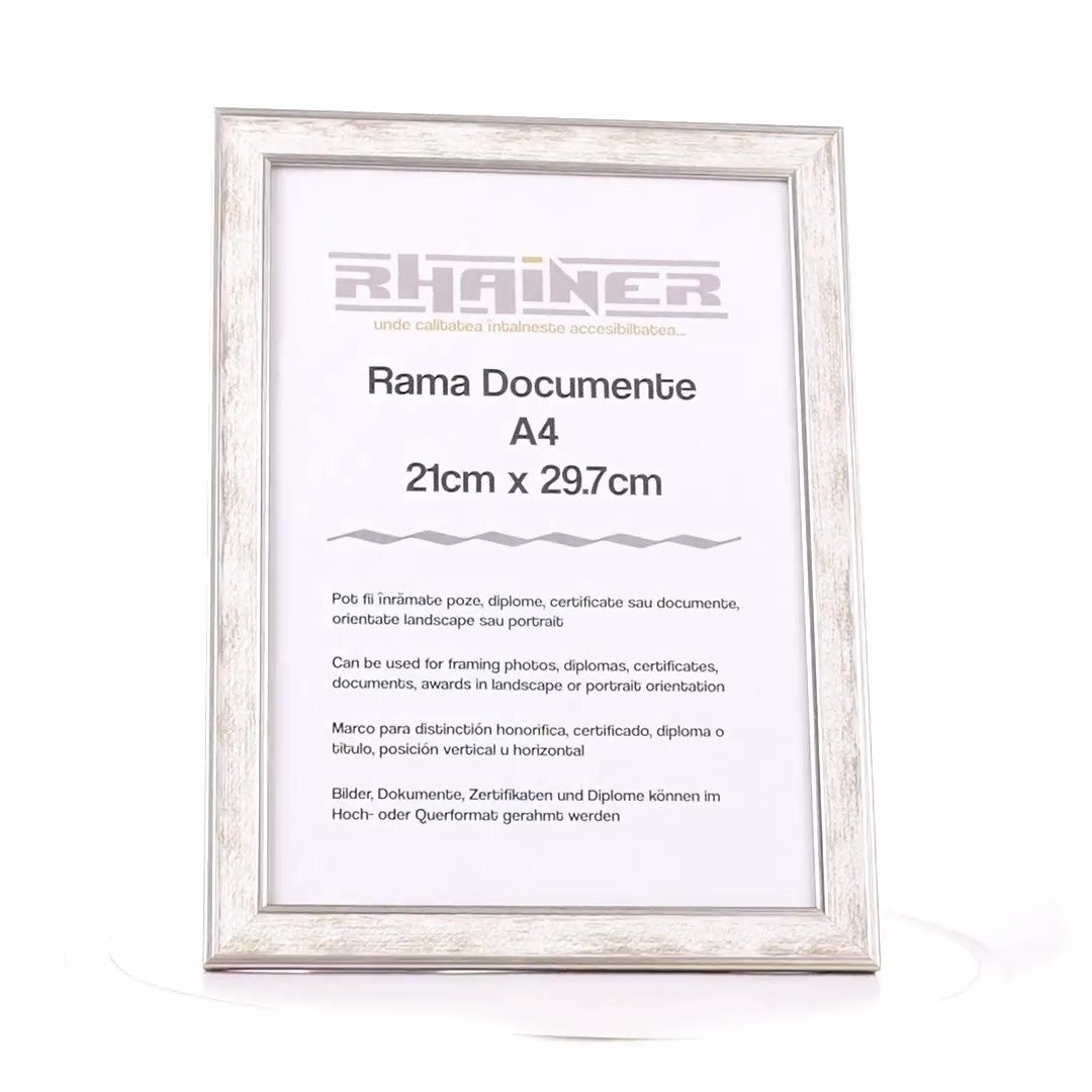 Silver Porto photo frame A4