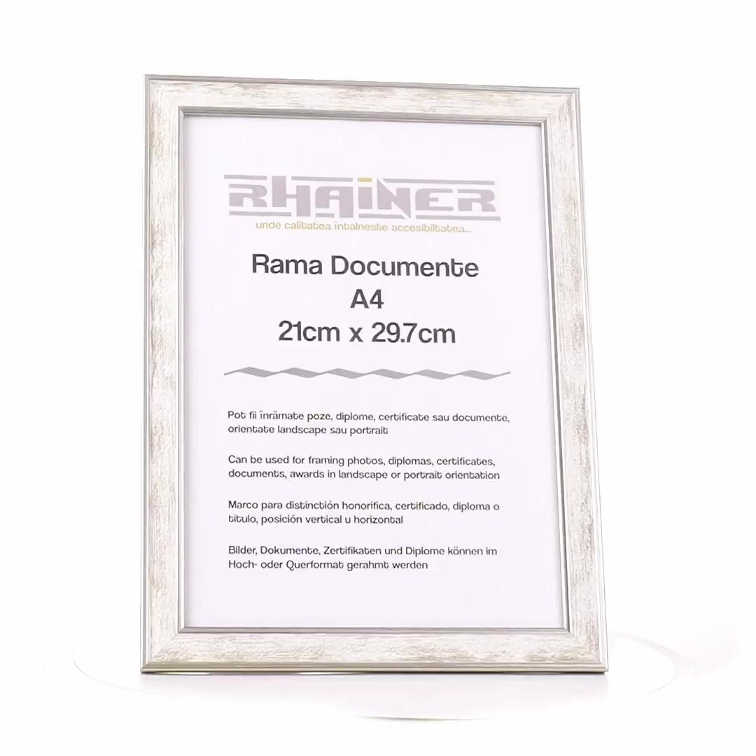 Silver Porto photo frame A4