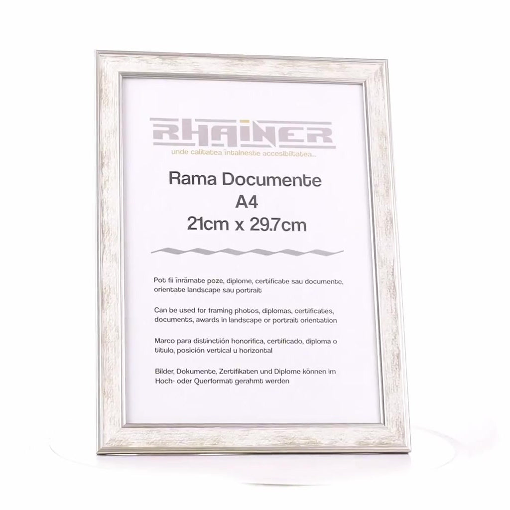 Silver Porto photo frame A4