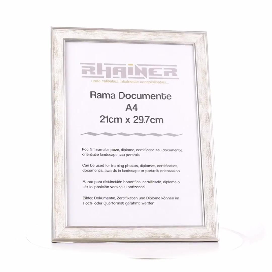 Silver Porto photo frame A4