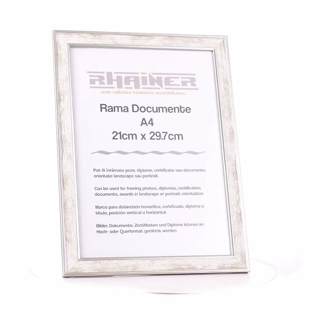 Silver Porto photo frame A4