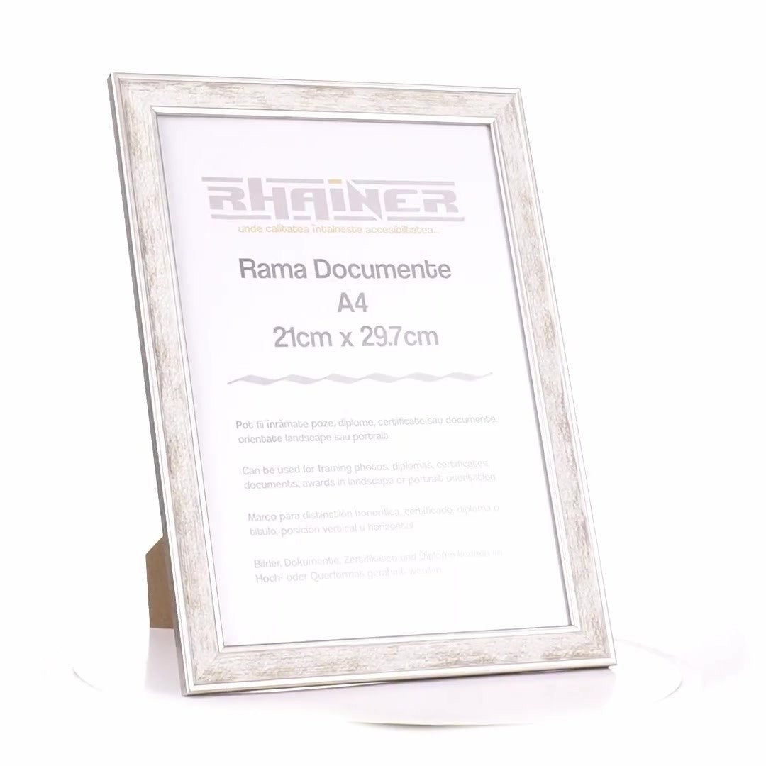 Silver Porto photo frame A4