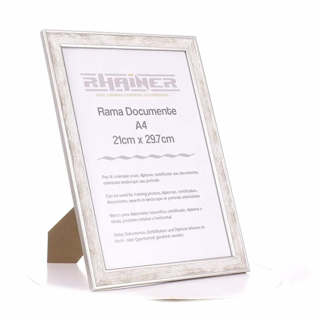 Silver Porto photo frame A4