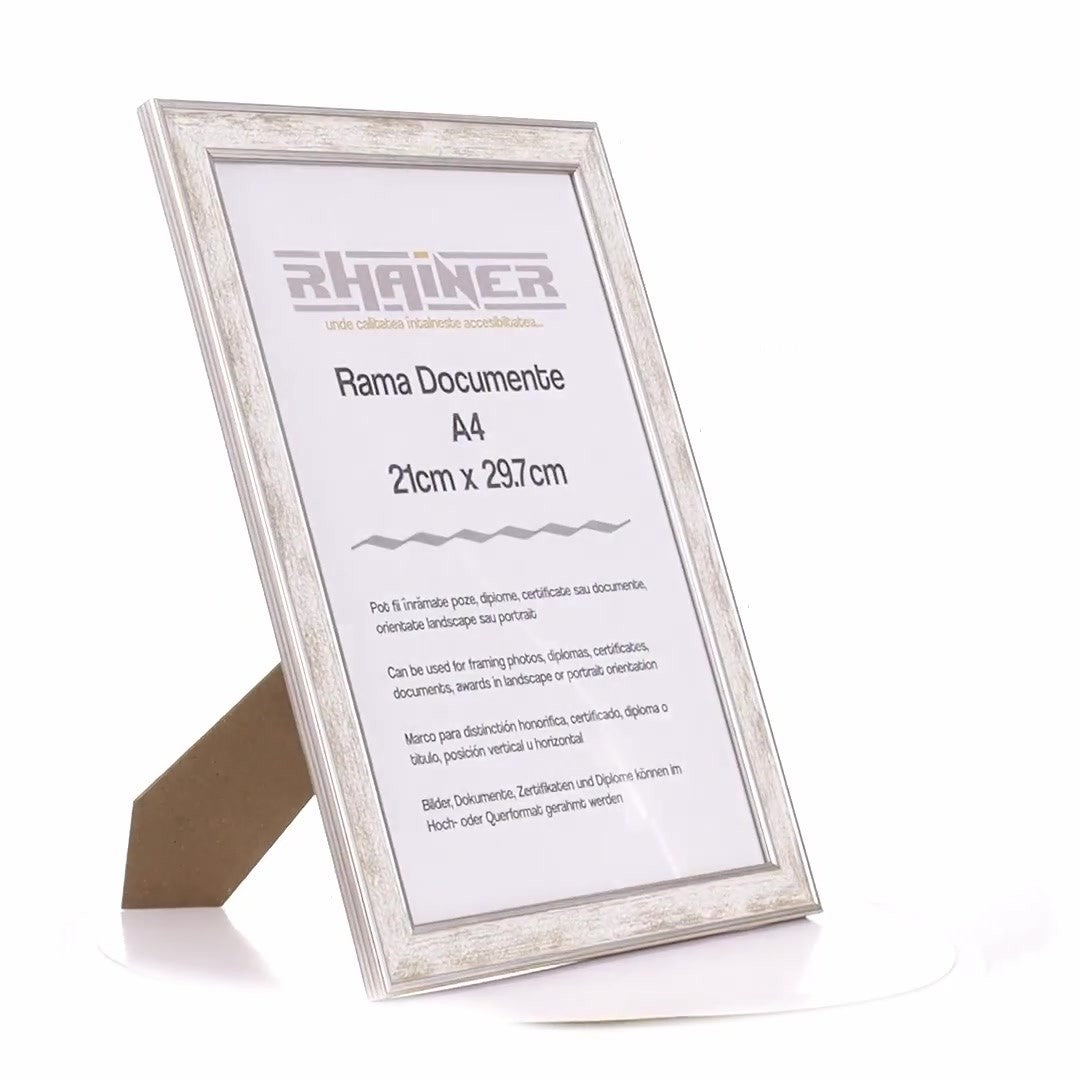 Silver Porto photo frame A4