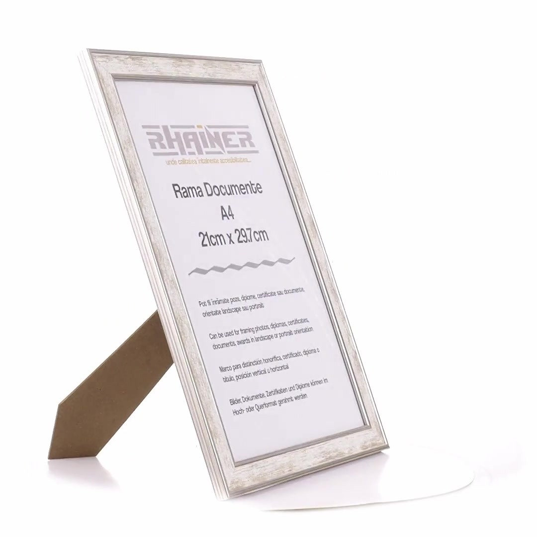 Silver Porto photo frame A4