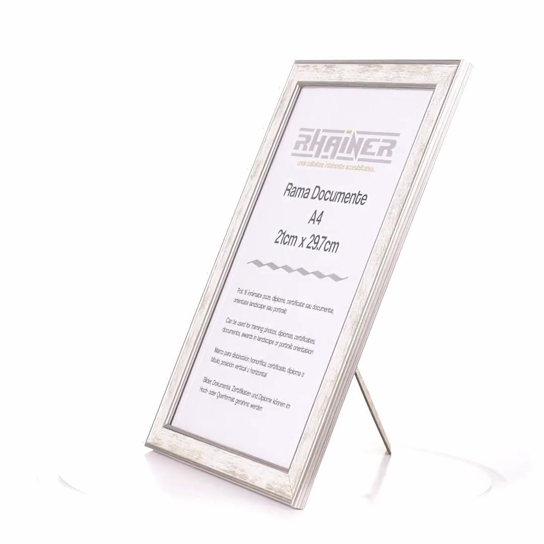 Silver Porto photo frame A4