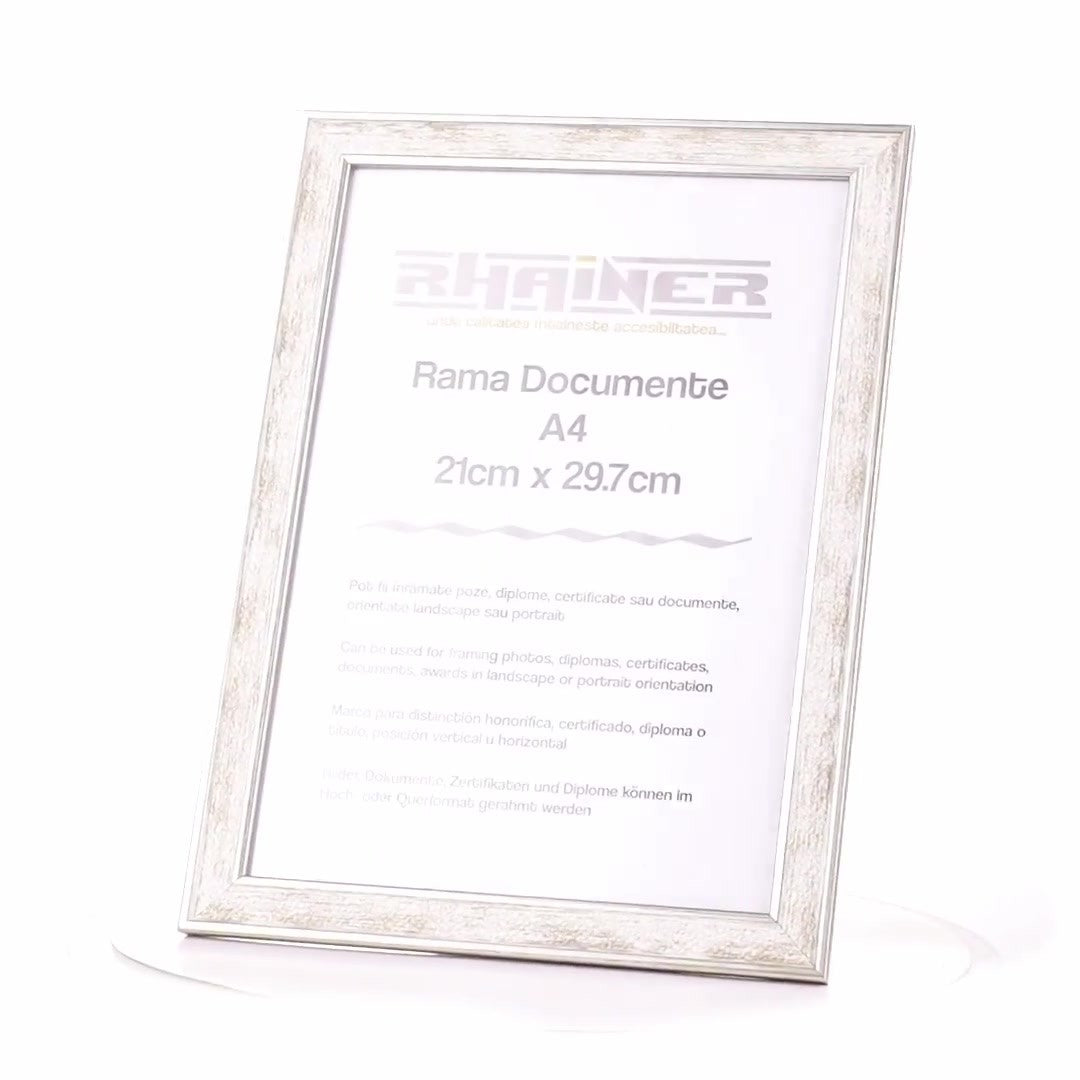 Silver Porto photo frame A4