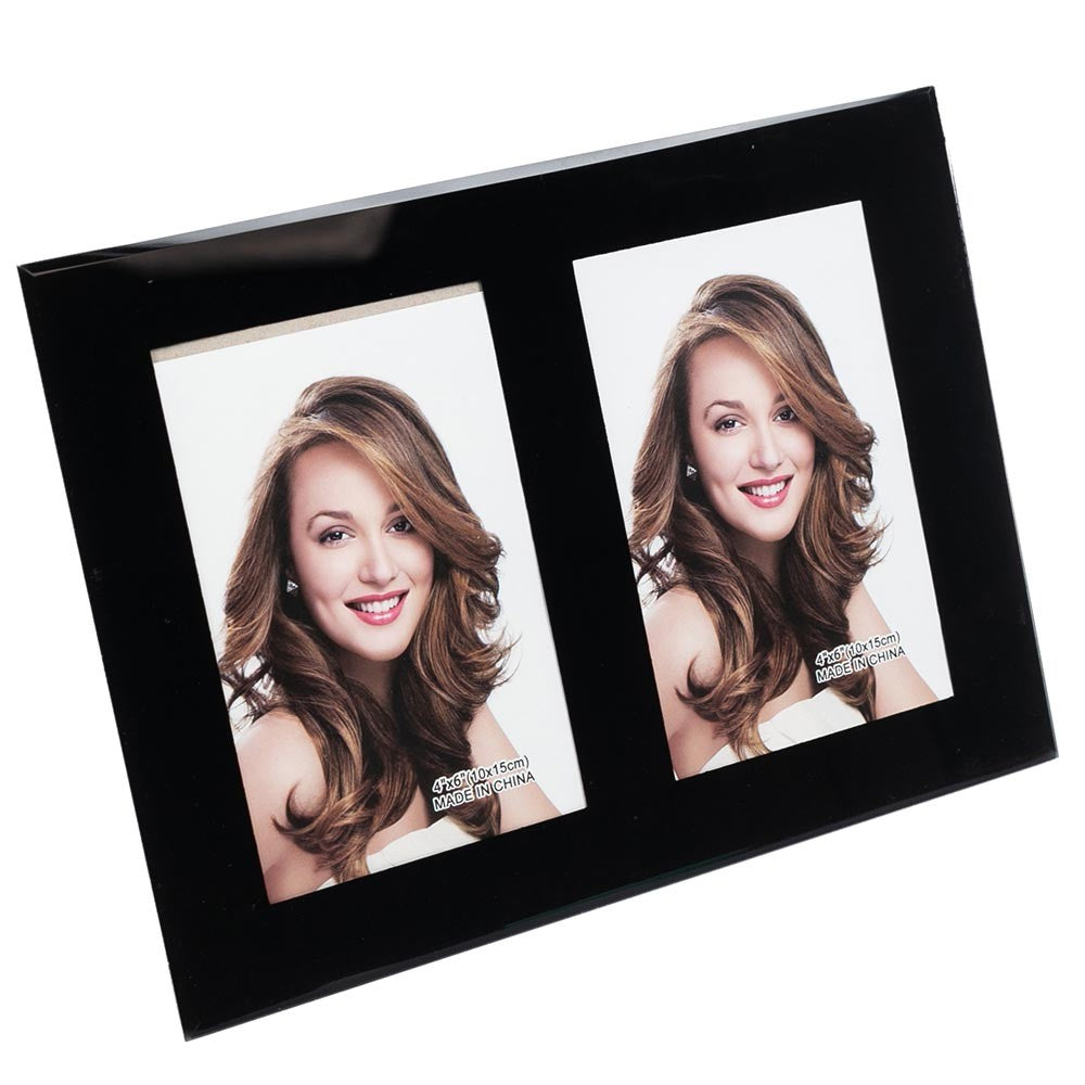 Cordoba double glass photo frame black 10x15