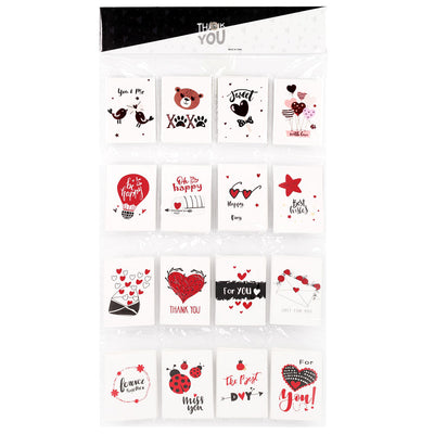 Mini felicitari 9x6 modele LOVE1 - set 128 buc