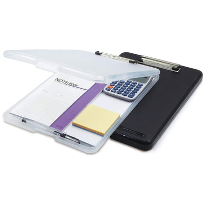Clipboard din plastic transparent cu depozitare de foi