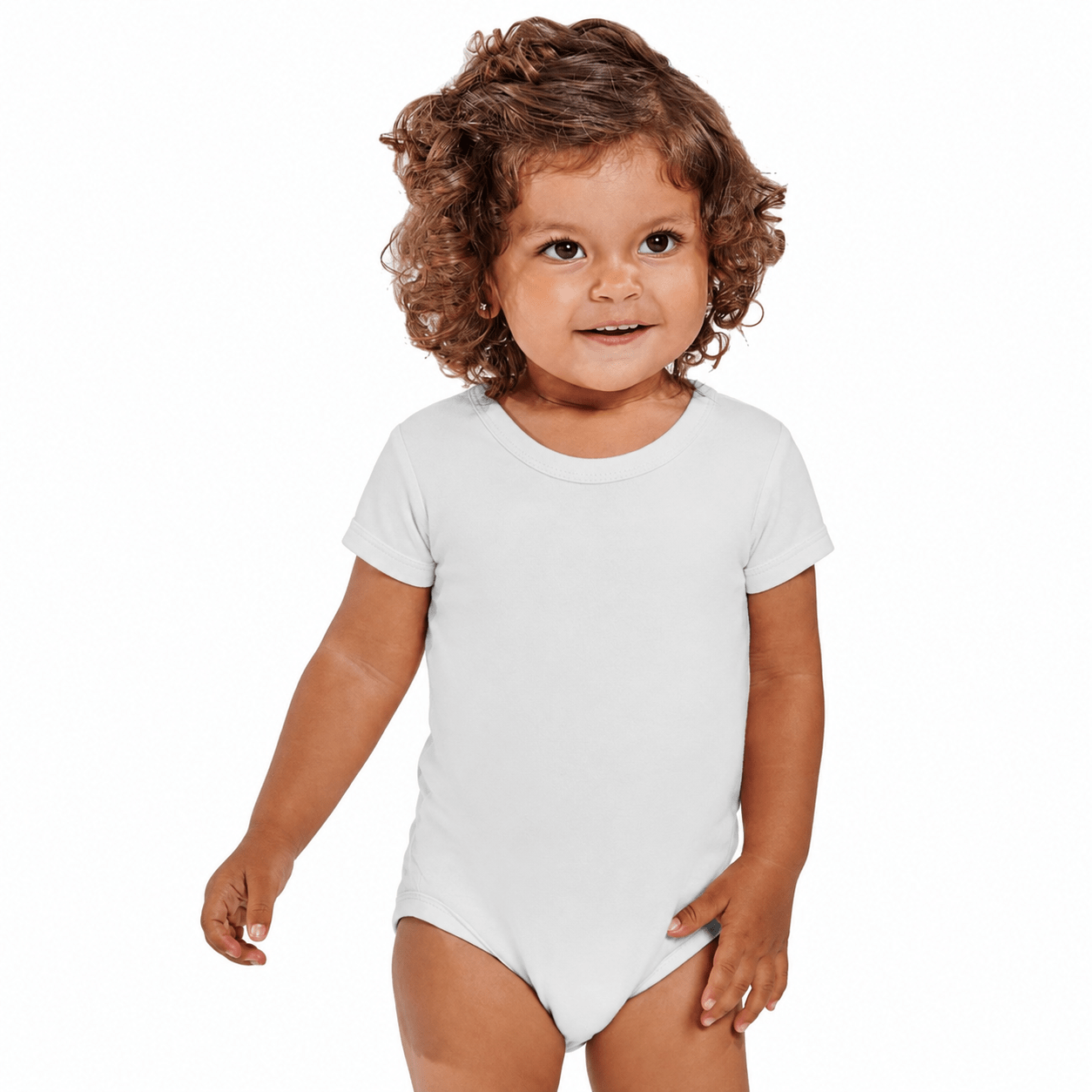 Body bebelusi bumbac alb Roly SWEET BD720110401 - Green Print