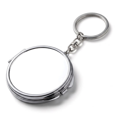 Metal pocket mirror keychain Sublimation - ROUND