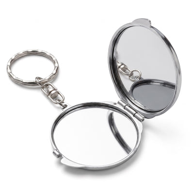 Metal pocket mirror keychain Sublimation - ROUND
