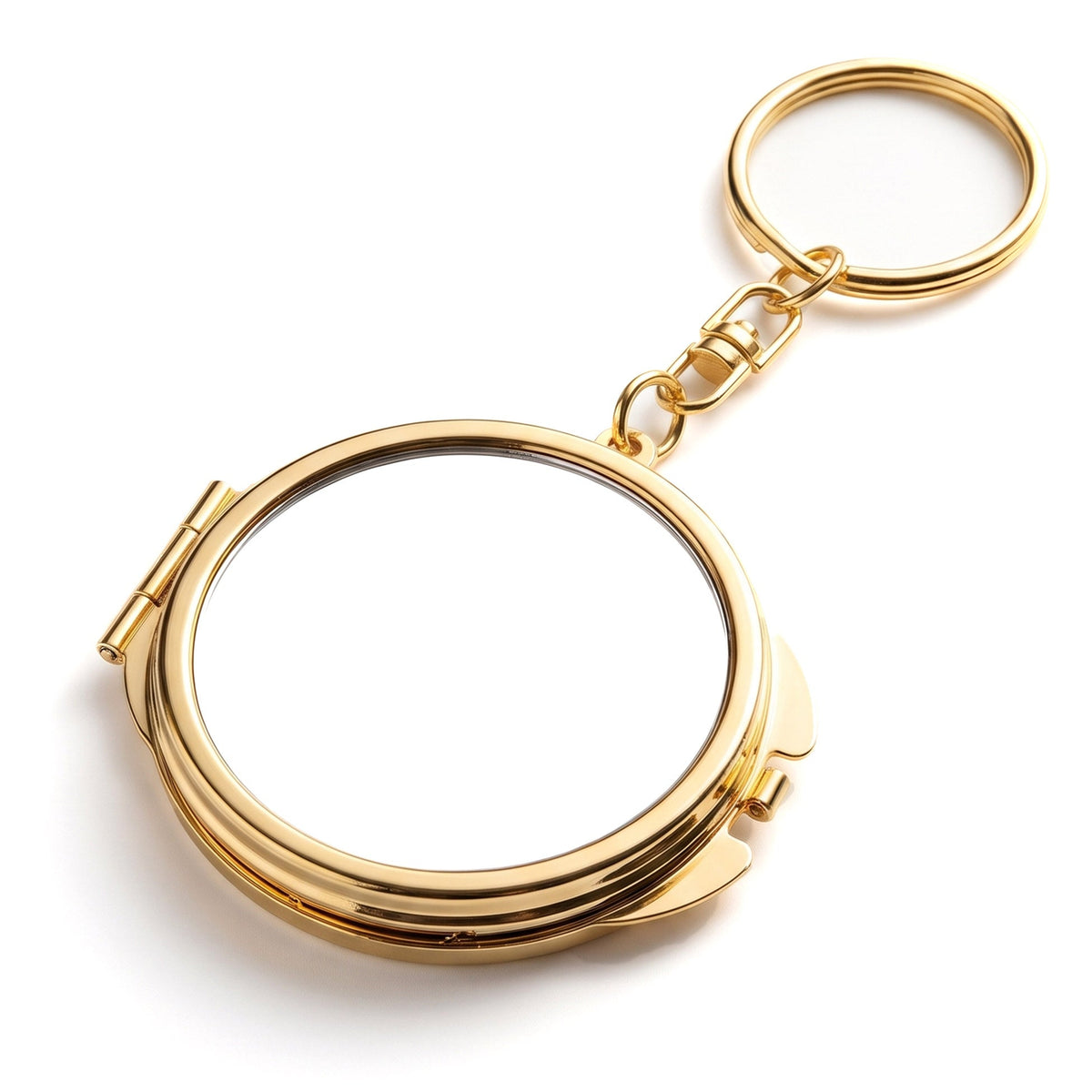 Breloc oglinda de buzunar metalic Sublimare - ROTUND