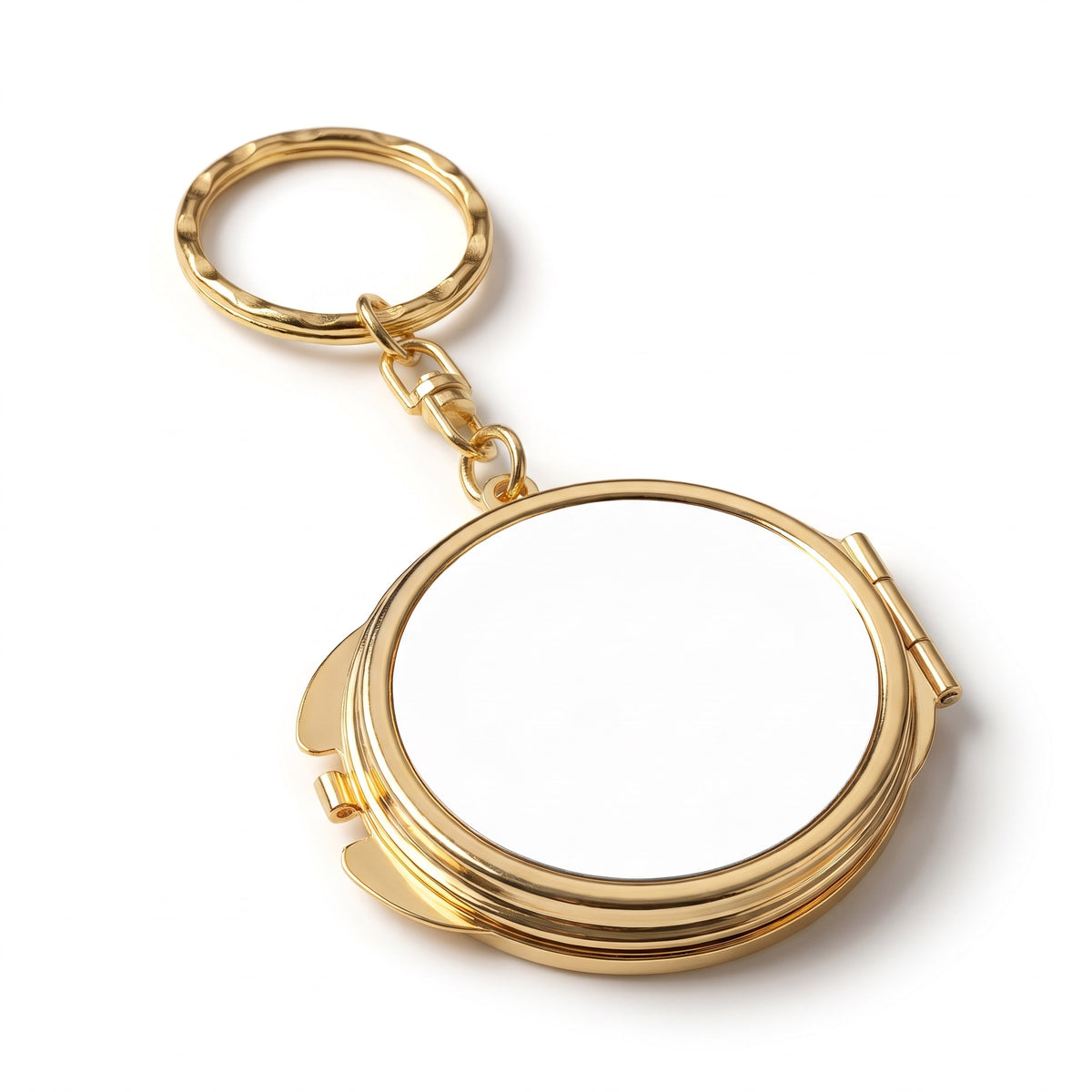 Breloc oglinda de buzunar metalic Sublimare - ROTUND