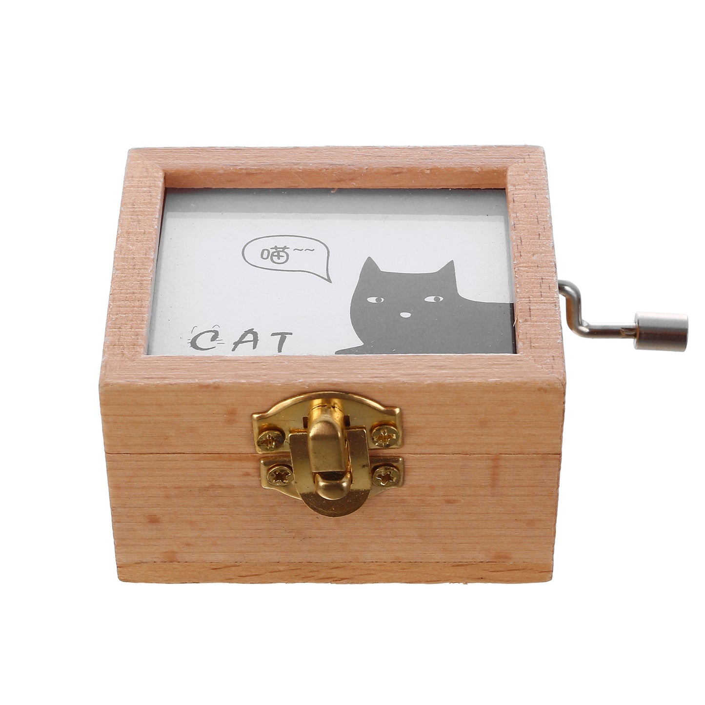 Wooden music box with photo insert