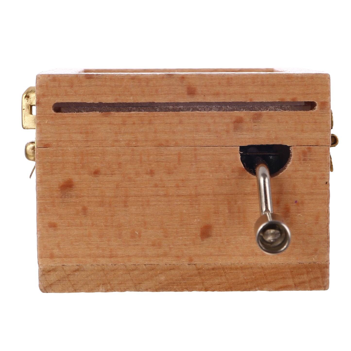 Wooden music box with photo insert