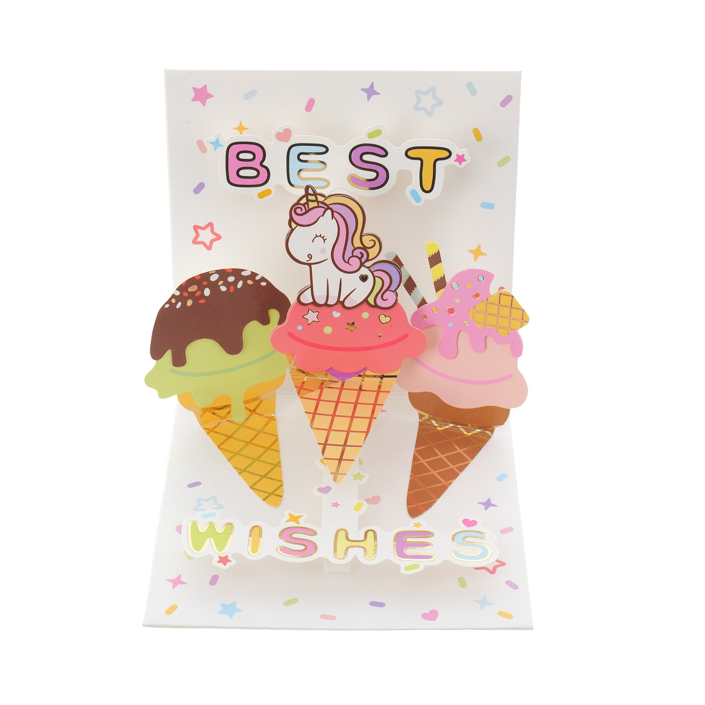 3D Greeting Card with Envelope - Various Designs
