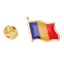Pin metalic auriu steag ROMANIA