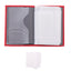 Car document wallet with logo and license plate - red