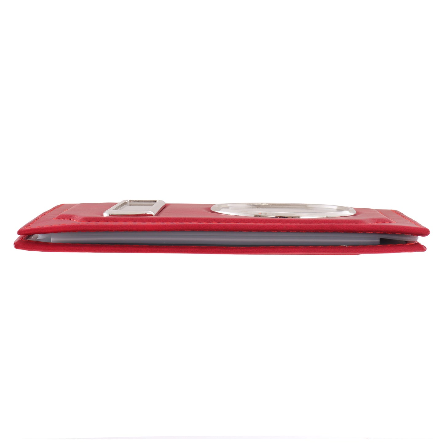 Car document wallet with logo and license plate - red