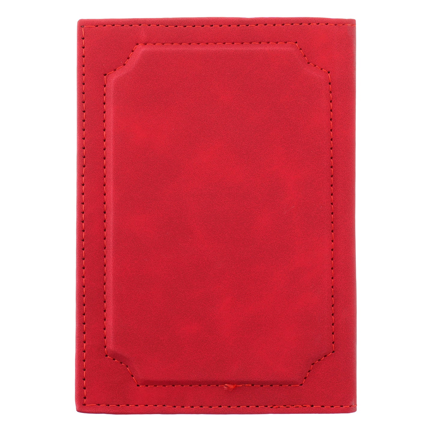 Car document wallet with logo and license plate - red