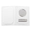 Car document wallet with logo and license plate - white