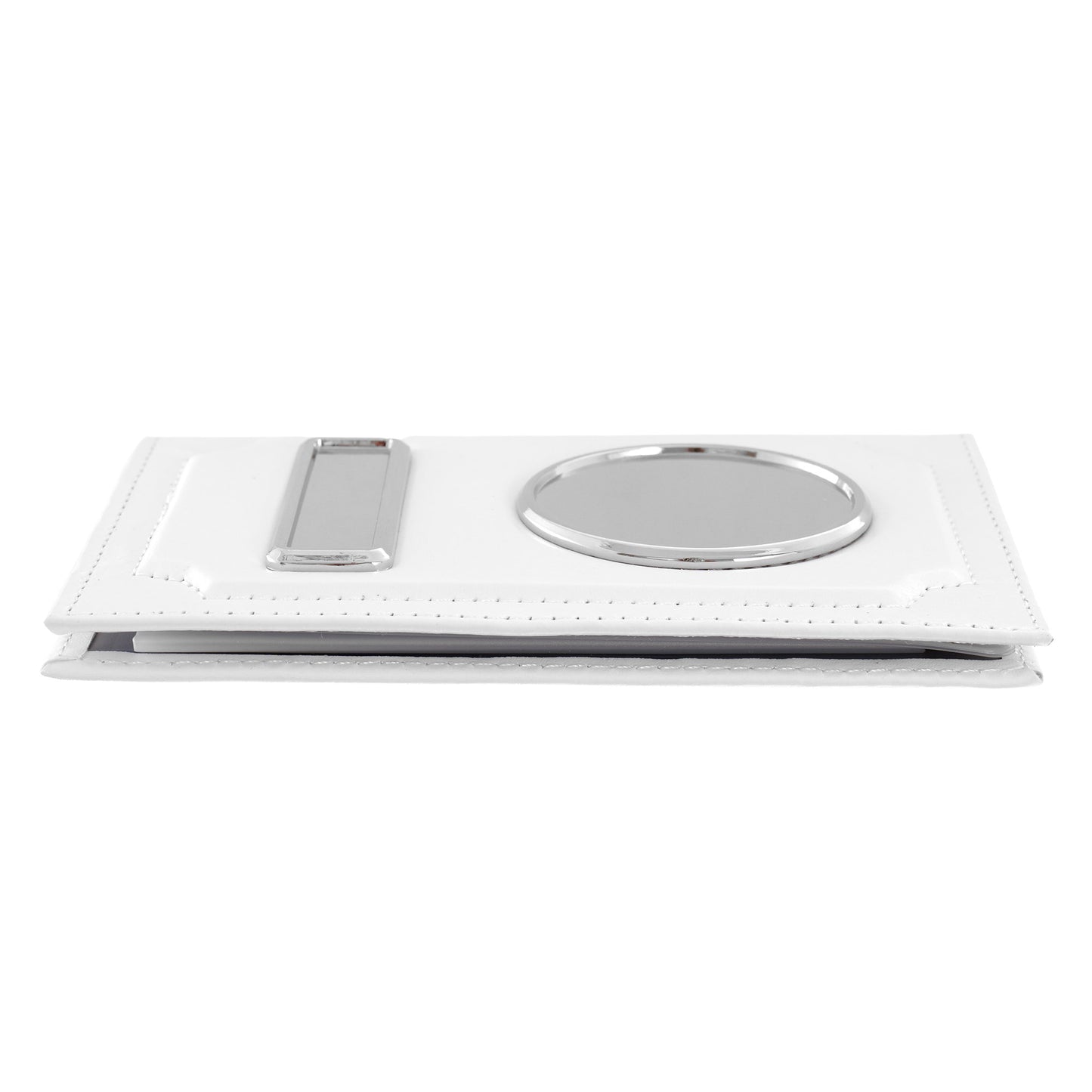 Car document wallet with logo and license plate - white