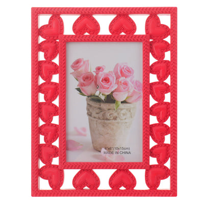 Rama foto decorativa inima rosie 10x15