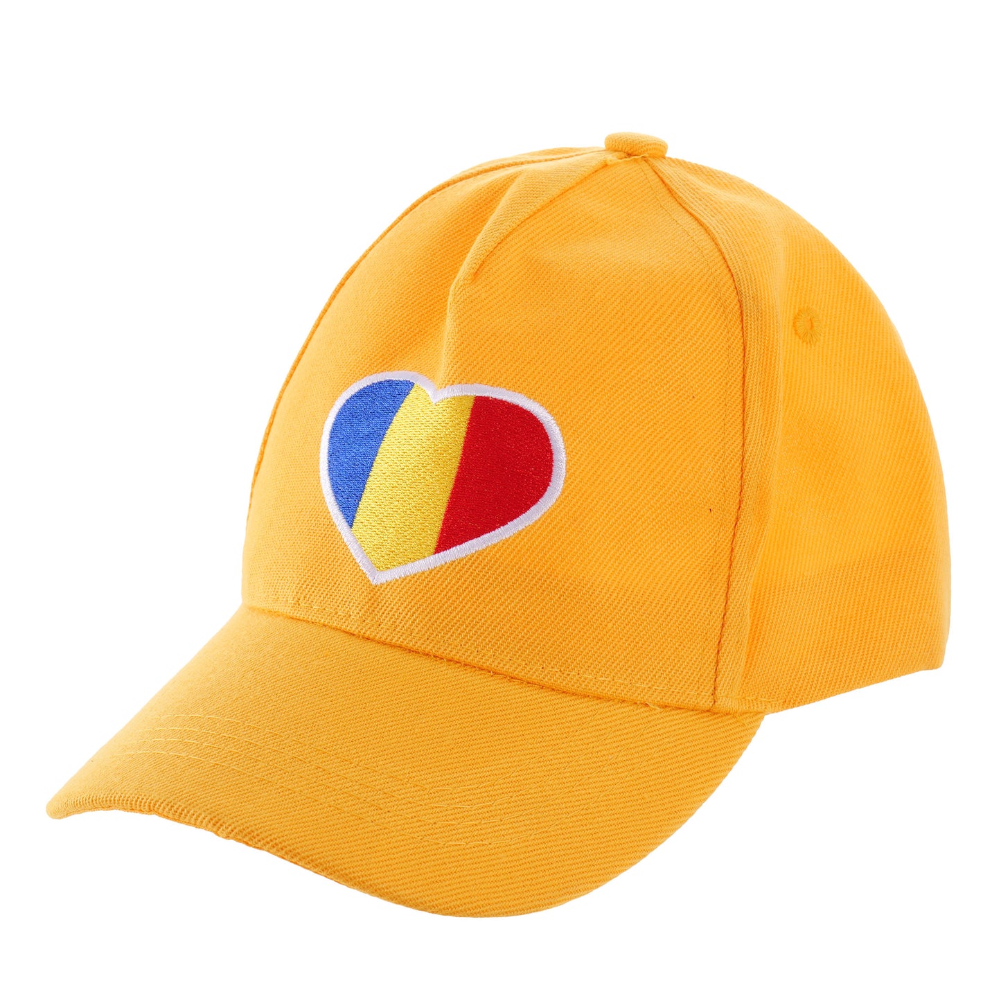 Yellow cap tricolor heart ROMANIA