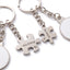 Set 2 brelocuri metalice sublimabile Cuplu Puzzle