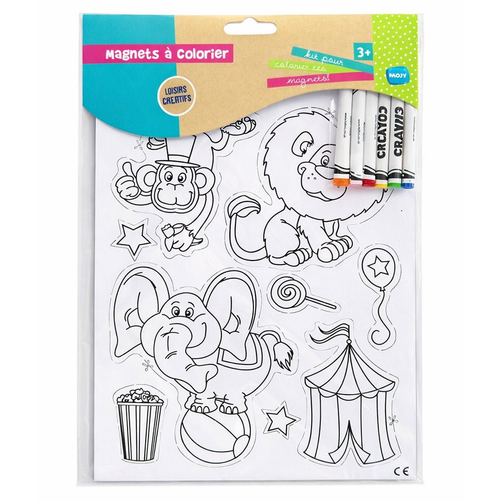 Set magneti de frigider de colorat - Animale de la circ DY456300 - Green Print