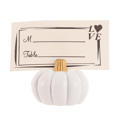 Metal support for table numbers and place cards - PUMPKIN
