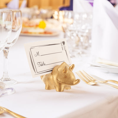 Metal support for table numbers and place cards - DINOSAUR1